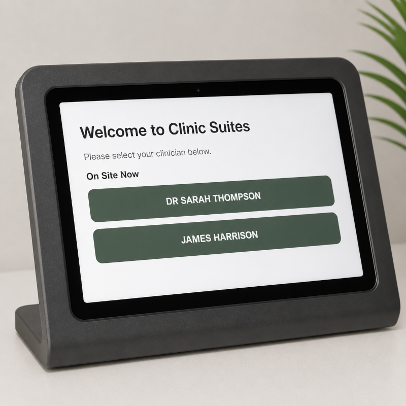 Clinic Suites Check In Kiosk Tablet